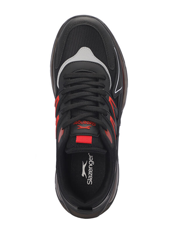ZIGOR Erkek Siyah / Kırmızı Koşu & Yürüyüş Spor Ayakkabısı - Görsel 6