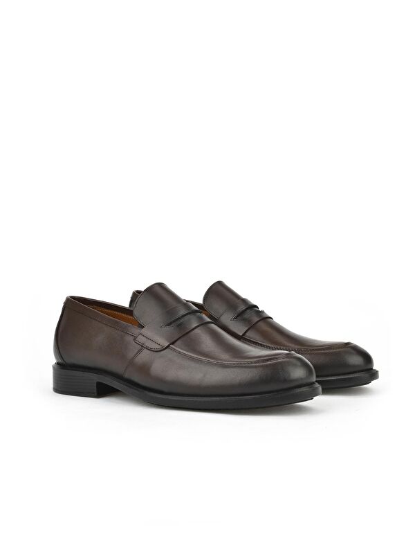 Erkek Hakiki Deri Büyük Numara Konfor Ayakkabı 133745Z1365 Kahve - Görsel 3