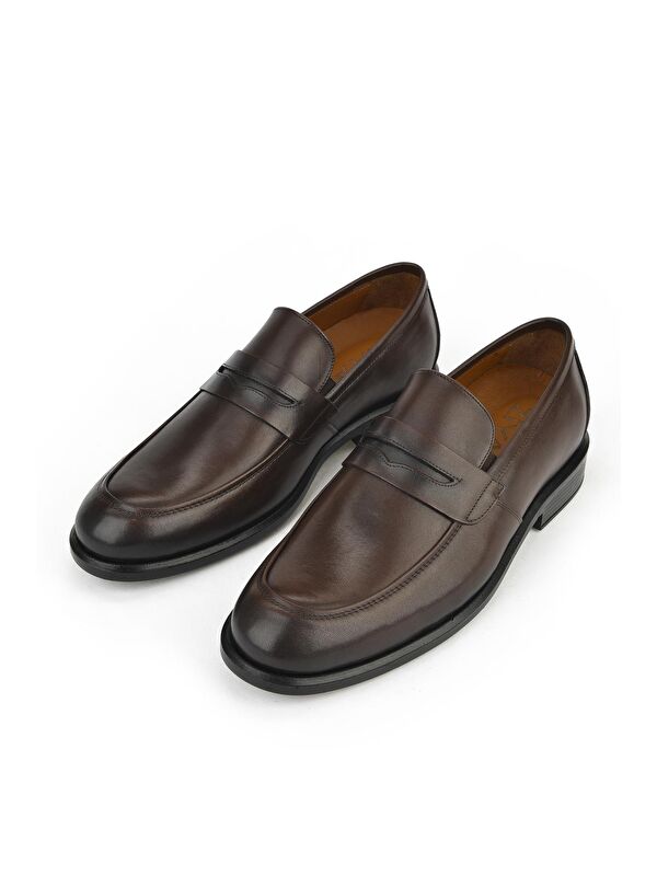 Erkek Hakiki Deri Büyük Numara Konfor Ayakkabı 133745Z1365 Kahve - Görsel 6