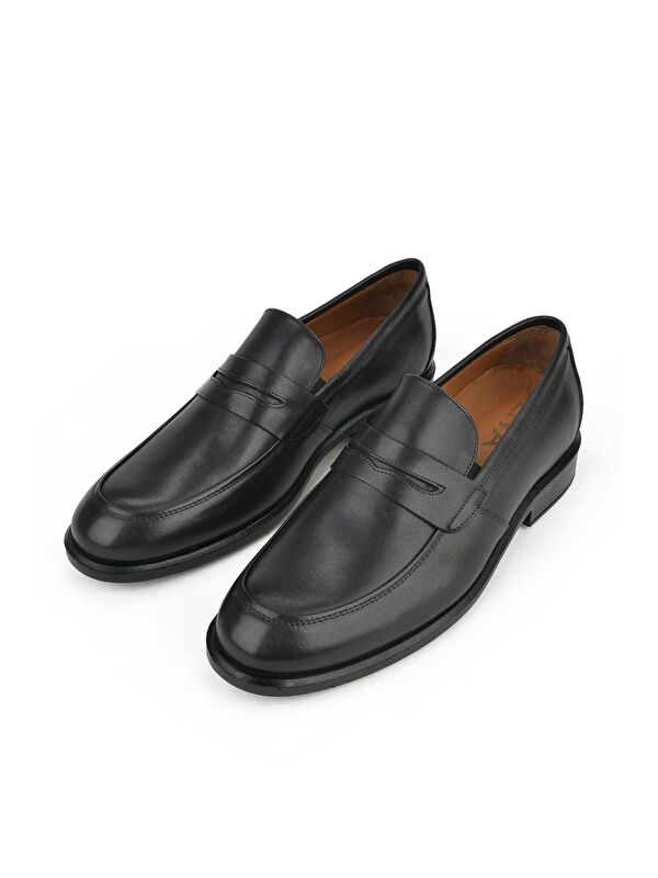 Erkek Hakiki Deri Büyük Numara Konfor Ayakkabı 133745Z1365 Siyah - Görsel 6