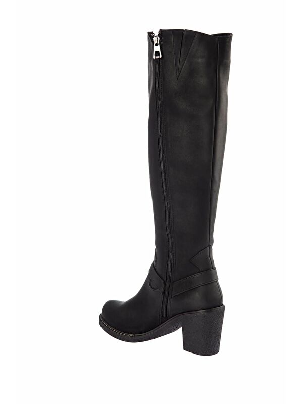 E674250009 Siyah Kadın Çizme - Görsel 5