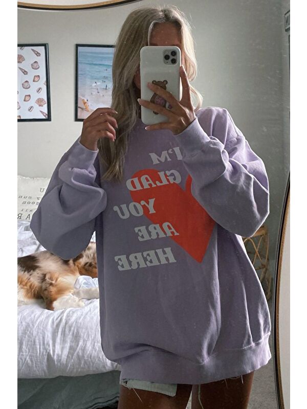 Madmext Lila Sweatshirt Mg1224