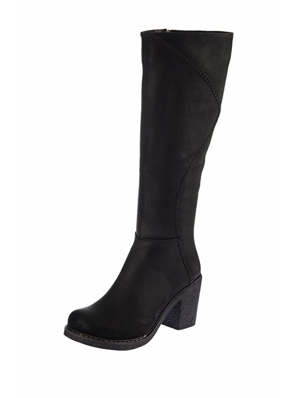 E674250509 Siyah Kadın Çizme - Görsel 4