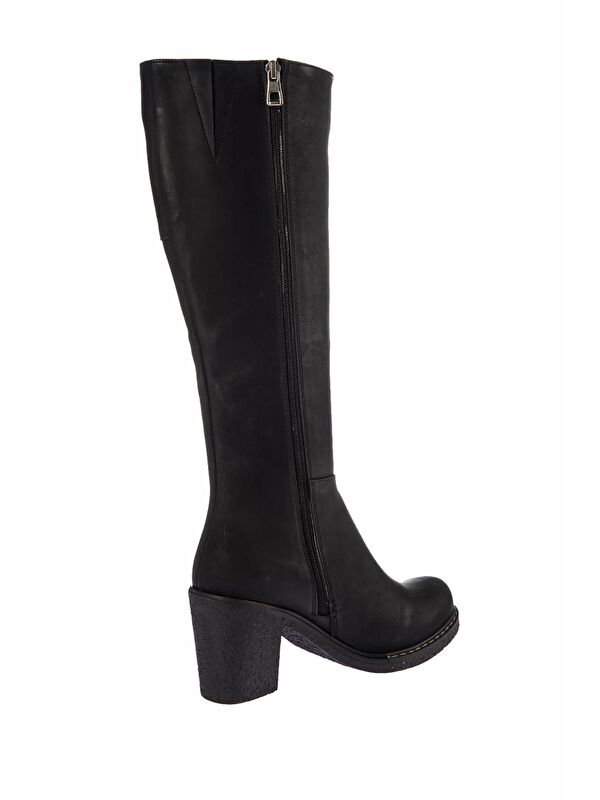 E674250509 Siyah Kadın Çizme - Görsel 5