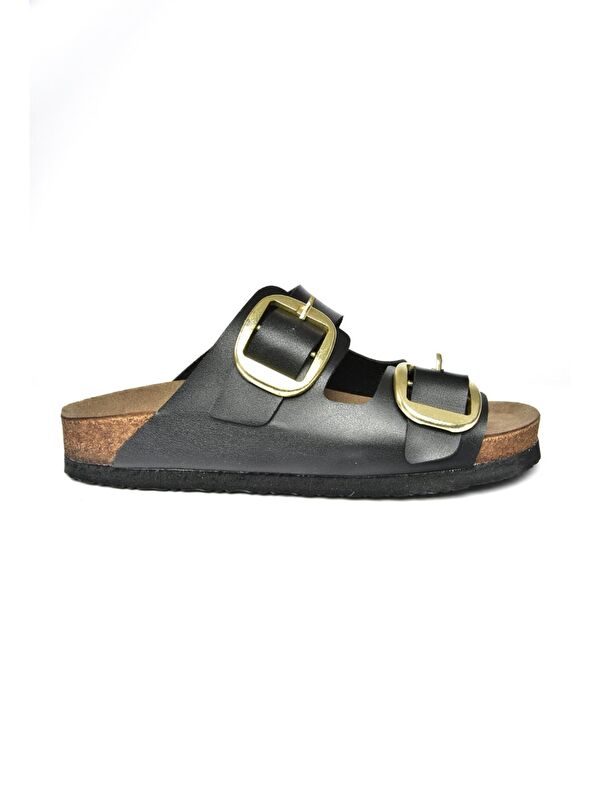 P777517409 Siyah Kadın Terlik - Görsel 6