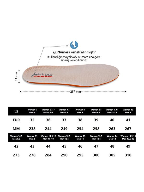 Memory Live Yumuşak Ortopedik Tabanlık Beyaz - Görsel 6