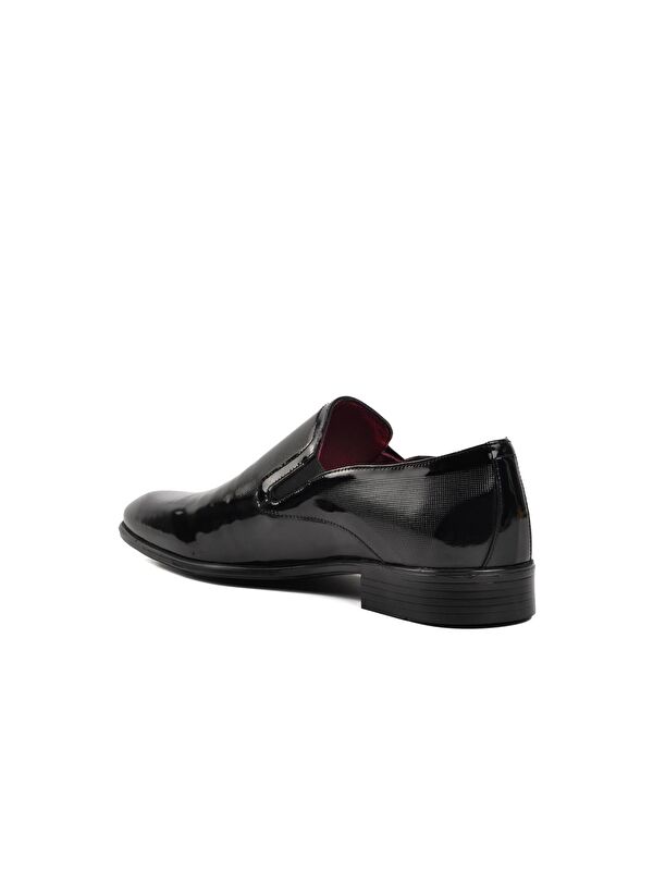 Siyah Rugan Hakiki Deri Erkek Klasik Ayakkabı 9767 - Görsel 5