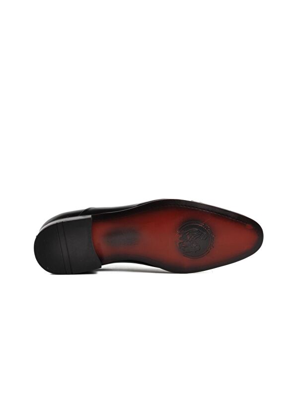 Siyah Rugan Hakiki Deri Erkek Klasik Ayakkabı 0089 - Görsel 6