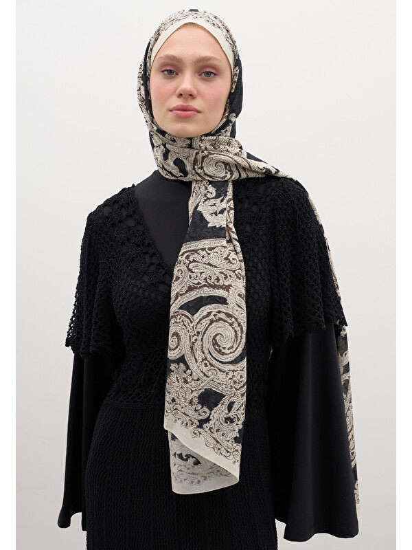 Fresh Scarfs Wıld Paısley Desen Şal Siyah