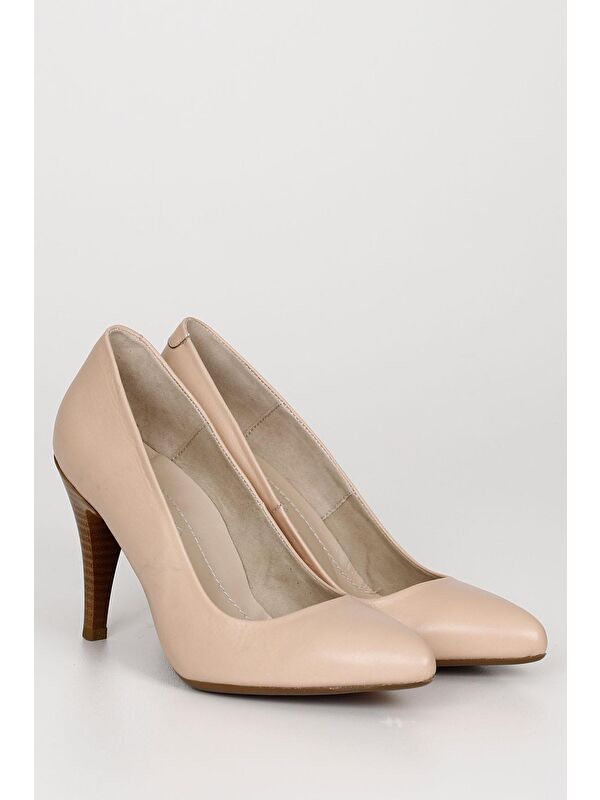 Hakiki Deri Sivri Burun İnce Yüksek Topuklu Stiletto Kadın Ayakkabı 22354 - Görsel 3