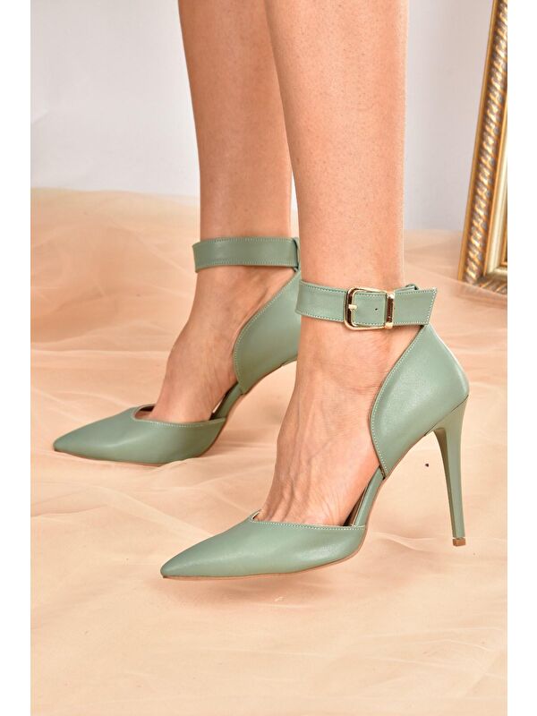 Yeşil Kadın Topuklu Ayakkabı K654073309 - Görsel 3