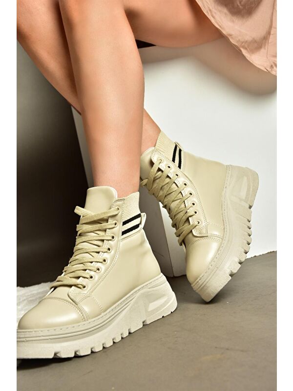 R2506600 Bej Kadın Bot - Görsel 3