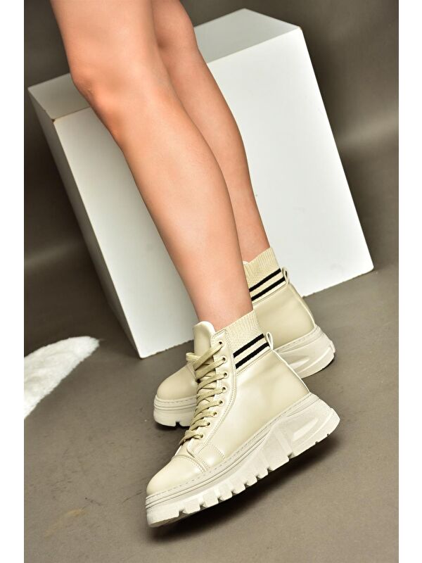 R2506600 Bej Kadın Bot - Görsel 4