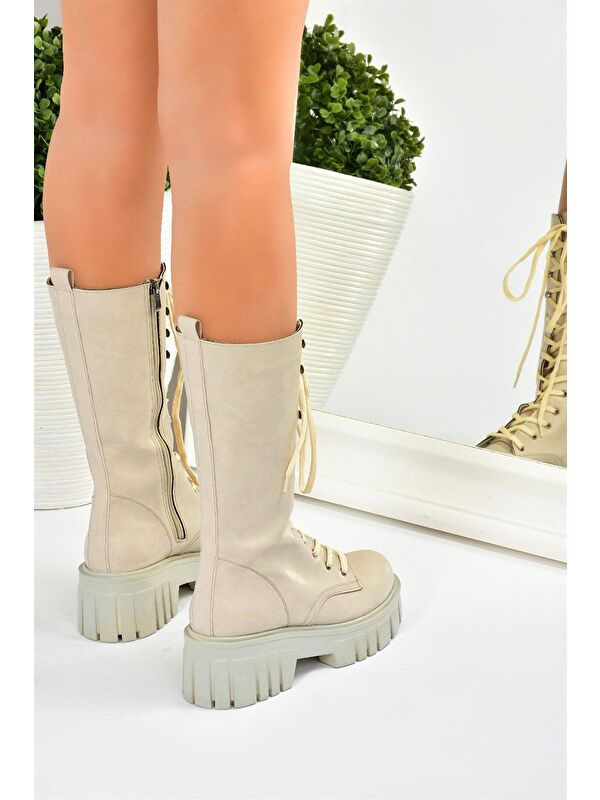 L9960810 Bej Kadın Çizme - Görsel 6