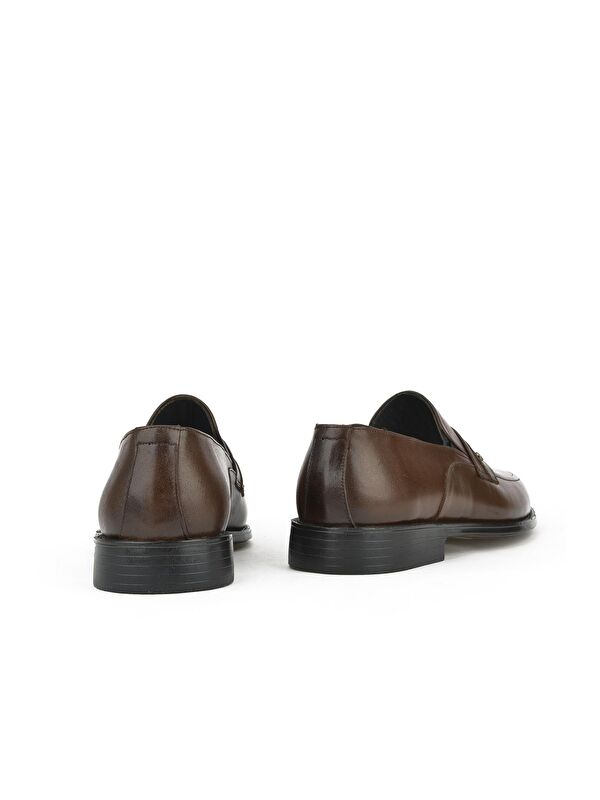 Erkek Hakiki Deri Klasik Ayakkabı 13348Z087 Kahve - Görsel 4