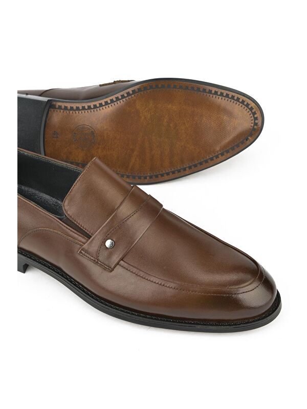 Erkek Hakiki Deri Klasik Ayakkabı 13348Z087 Kahve - Görsel 5