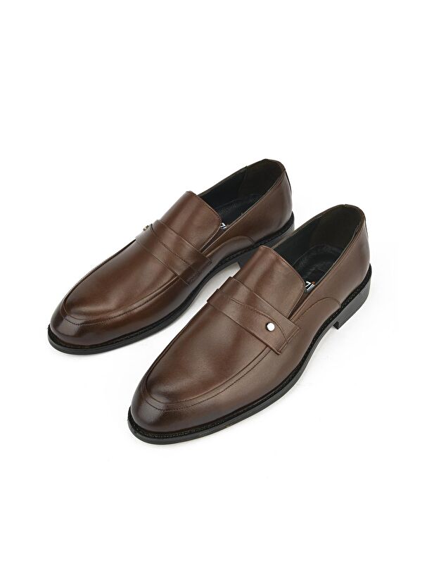 Erkek Hakiki Deri Klasik Ayakkabı 13348Z087 Kahve - Görsel 6