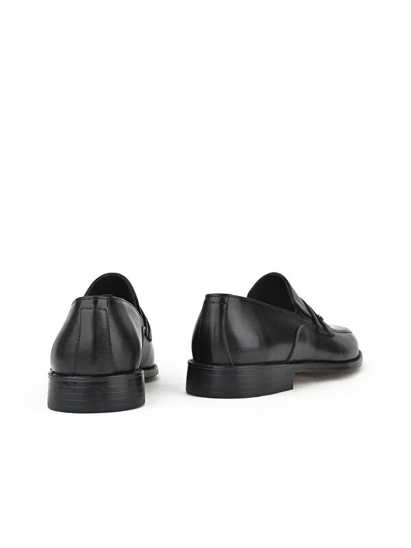 Erkek Hakiki Deri Klasik Ayakkabı 13348Z087 Siyah - Görsel 4