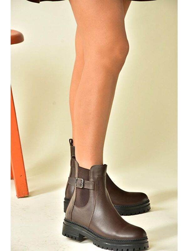 N5552572 Kahverengi Kadın Bot - Görsel 3