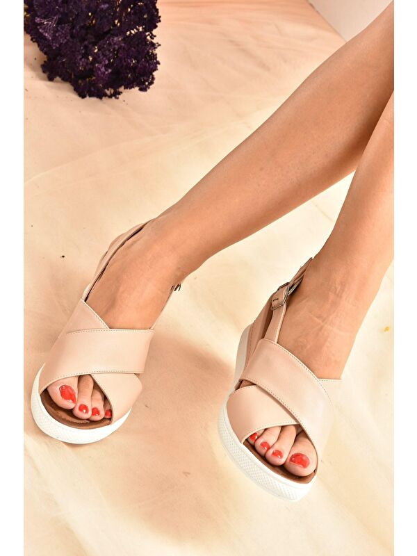 K674305209 Ten Dolgu Taban Kadın Ayakkabı - Görsel 4