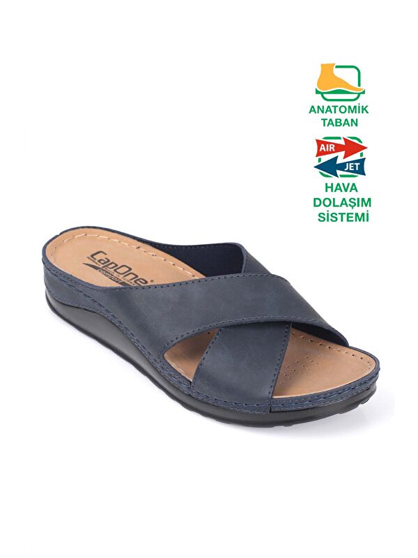 107001 Kadın Çapraz Bant Konfor Anatomic Terlik - Görsel 5