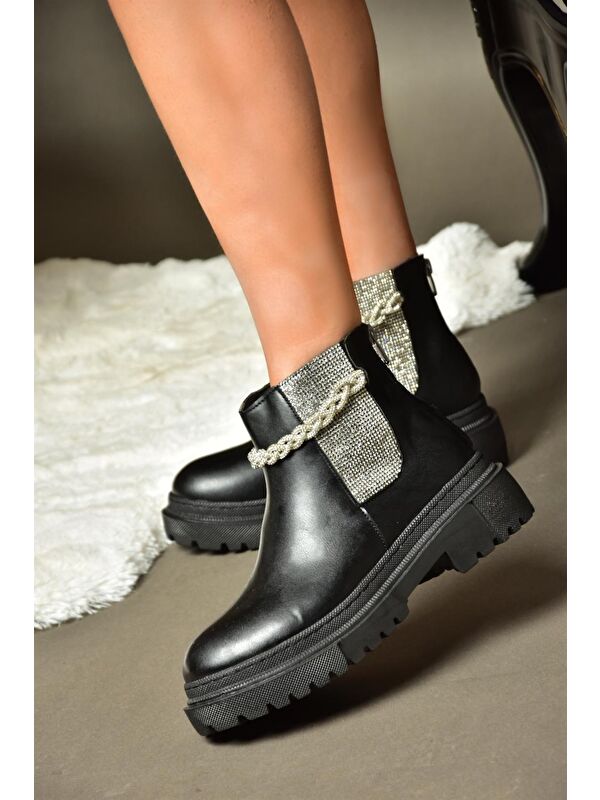 R7264182 Siyah Kadın Bot - Görsel 4
