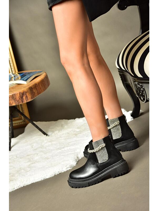 R7264182 Siyah Kadın Bot - Görsel 5