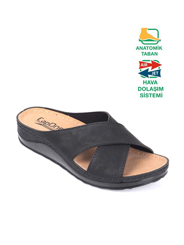 107001 Kadın Çapraz Bant Konfor Anatomic Terlik - Görsel 5