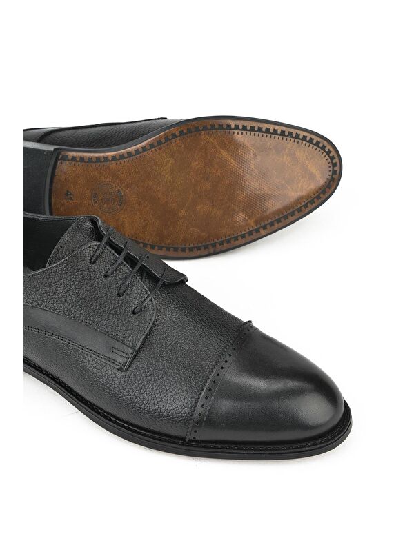 Erkek Hakiki Deri Klasik Ayakkabı 13348Z801 Siyah - Görsel 5