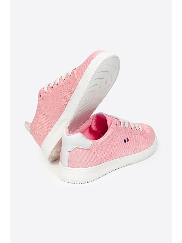 Yuvarlak Burunlu Bağcıklı Desenli Kadın Spor Ayakkabı - Görsel 3