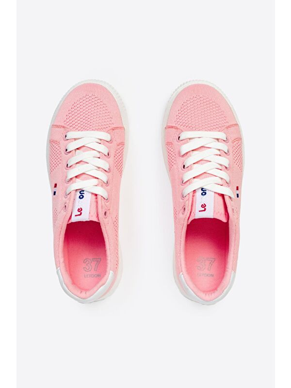 Yuvarlak Burunlu Bağcıklı Desenli Kadın Spor Ayakkabı - Görsel 5