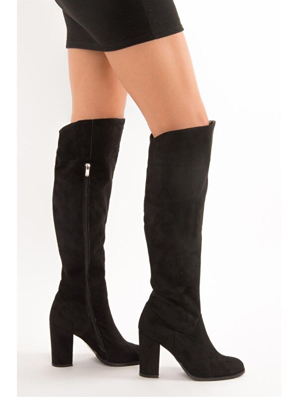 A654018002 Siyah Kadın Çizme - Görsel 3