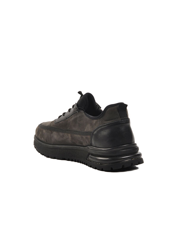 Gri Nubuk Hakiki Deri Erkek Casual Ayakkabı 241548 - Görsel 5