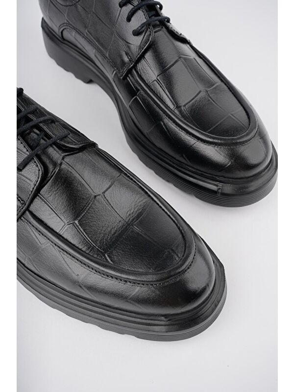 NORMAN Günlük Klasik Hakiki Deri Casual Rahat Kalın Taban Erkek Ayakkabı - Görsel 8