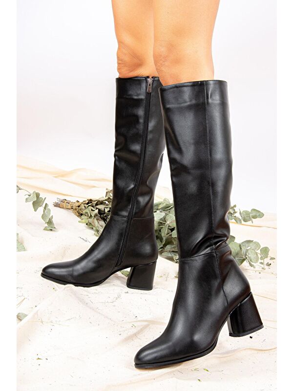 J848300109 Siyah Kadın Çizme - Görsel 3