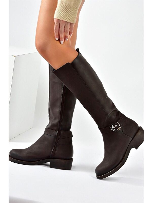 G674240109 Kahverengi Kadın Çizme - Görsel 4