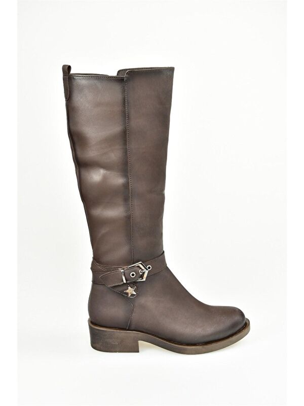 G674240109 Kahverengi Kadın Çizme - Görsel 5