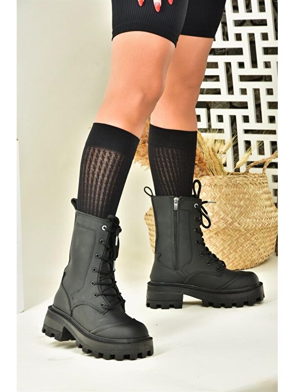 N9730002 Siyah Kadın Bot - Görsel 3