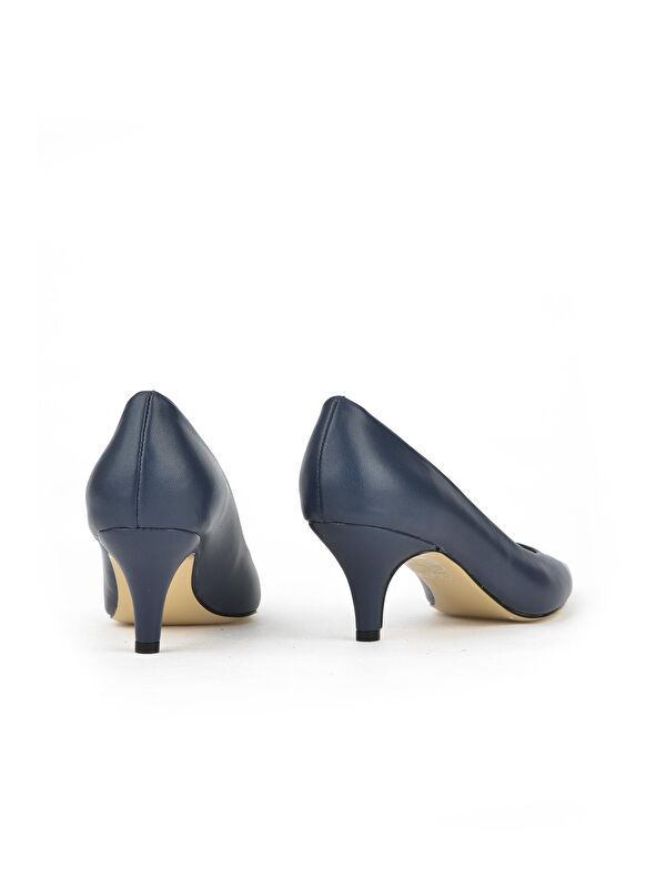Kadın Hakiki Deri Topuklu Ayakkabı 1331003Z324 Lacivert - Görsel 4