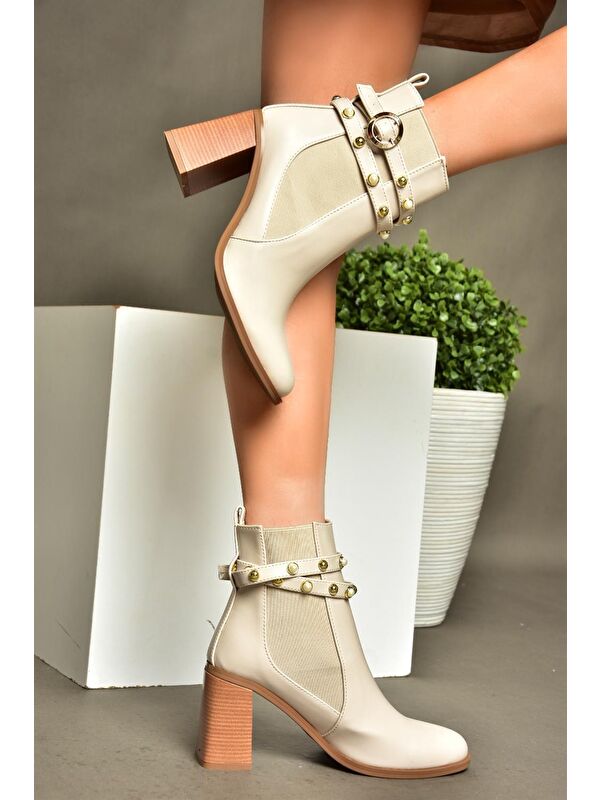 R5181011 Bej Kadın Bot - Görsel 5