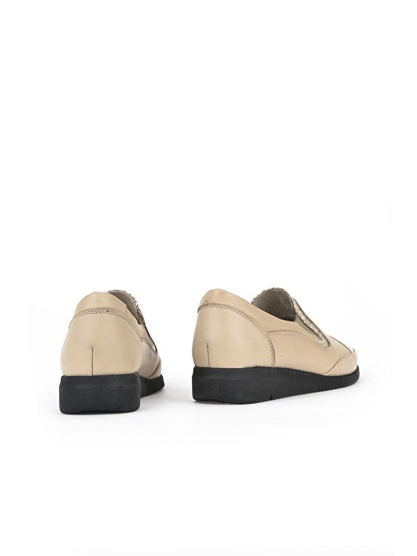 Kadın Hakiki Deri Ayakkabı 1311015 821 Bej - Görsel 4