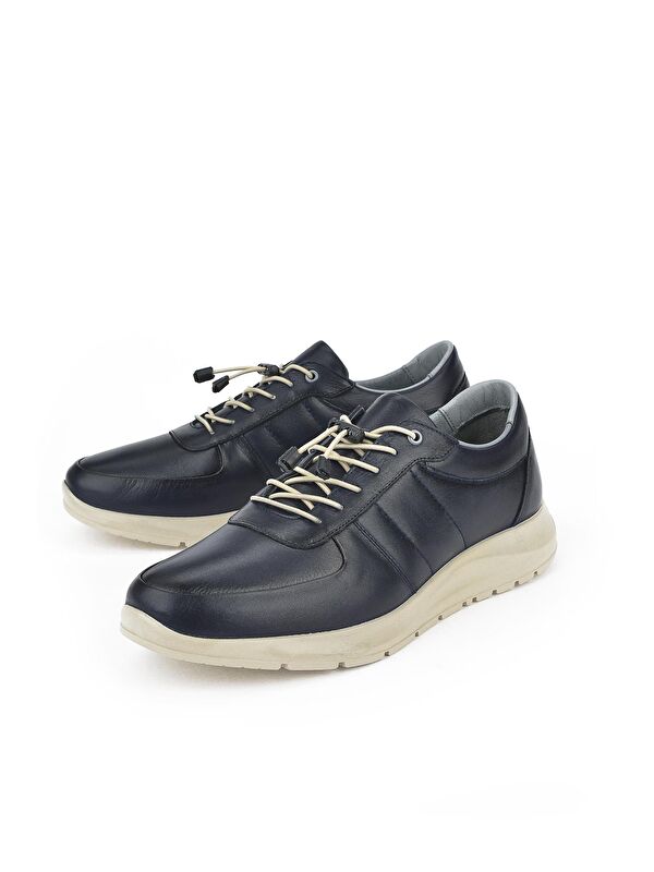 Erkek Hakiki Deri Sneaker 1331013ZS08 Lacivert - Görsel 8