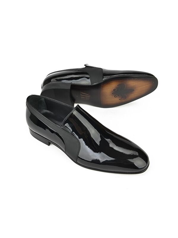 Erkek Hakiki Deri Ayakkabı 133145Z9807 Siyah - Görsel 5