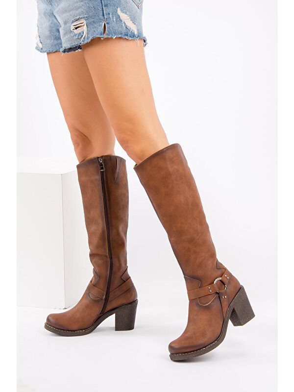 E674250009 Taba Kadın Çizme - Görsel 3