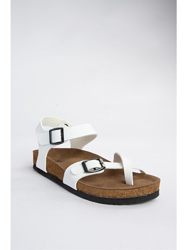 Beyaz Kadın Sandalet H777786009 - Görsel 3