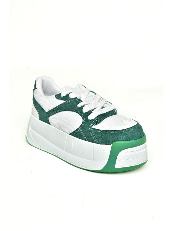 U9732190 Yeşil Kadın Sneakers - Görsel 3