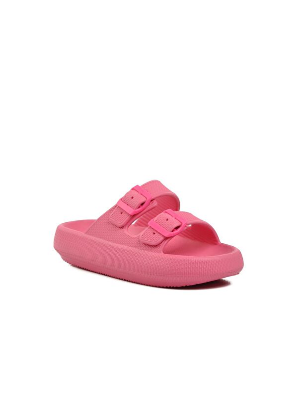 Fuşya Çift Bantlı Eva Kadın Terlik 23Y001 Anna - Görsel 4