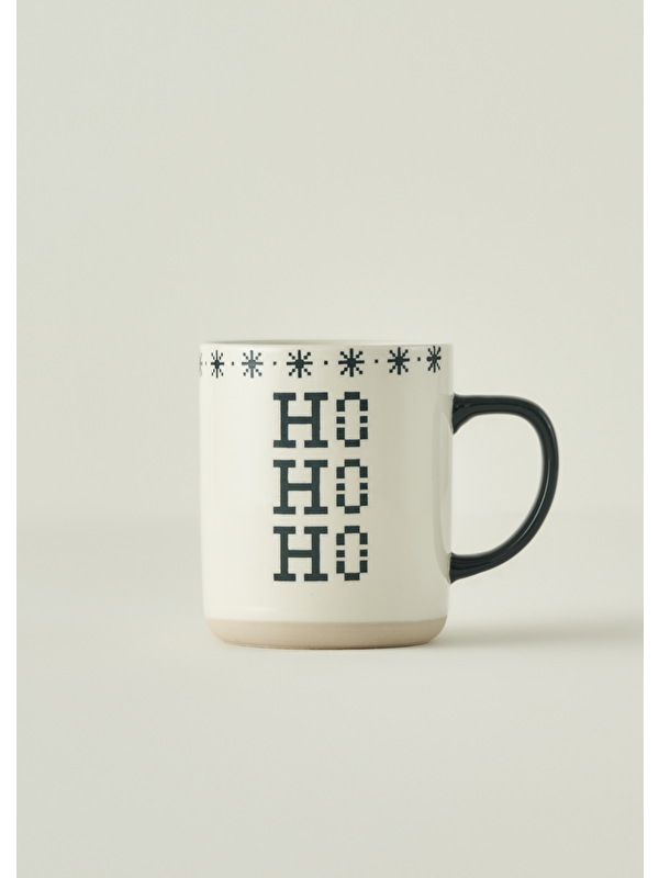 Bella Maison Hohoho Yılbaşı Stoneware Kupa Yeşil (470 cc)