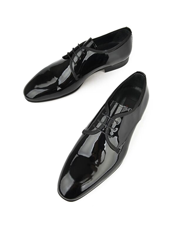 Erkek Hakiki Deri Ayakkabı 133145Z700 Siyah - Görsel 6