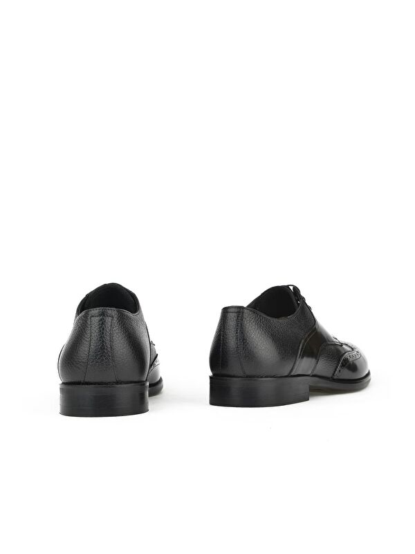 Erkek Hakiki Deri Ayakkabı 133145Z625 Siyah - Görsel 4